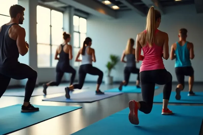 Ein Firmenfitnesskurs stärkt den Teamzusammenhalt und fördert die Mitarbeitergesundheit.